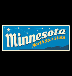 Minnesota Usa State Travel Plate Tourism Banner