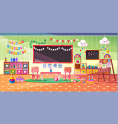 Montessori Kindergarten Playroom With Toys