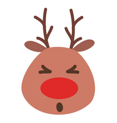 Squint Eye Reindeer Face Emoticon 40