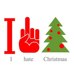 I Hate Christmas Symbol Of Hatred And Tree