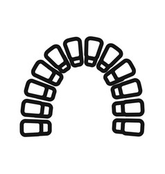 Lingual Braces Icon Black And White Sign