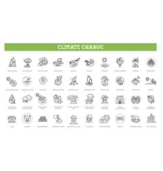 Ecology Climate Change Icons