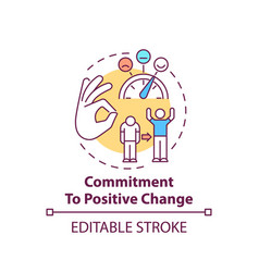 Commitment To Positive Change Concept Icon