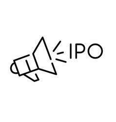 Megaphone With Word Ipo Pixel Perfect Editable