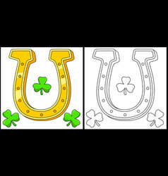 St Patricks Day Horseshoe Coloring Page