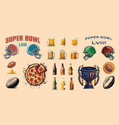 Super Bowl Party Icon Set