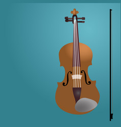 Violin Isolated On Blue