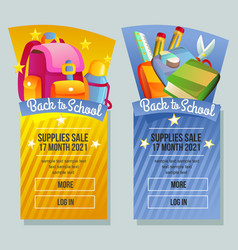 Back To School Sale Banner Vertical School