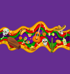 Dia De Los Muertos Paper Cut 3d Banner