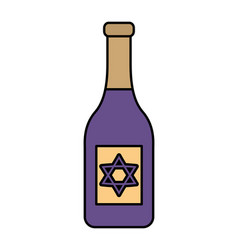 Happy Hanukkah Celebration Wine Bottle