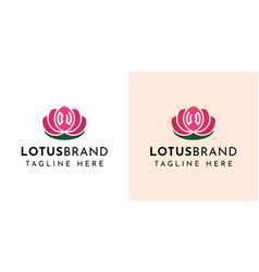 Letter Ou And Us Lotus Logo Set Suitable