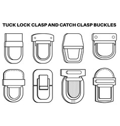 Bag Tuck Lock Closure And Catch Clasp Buckles