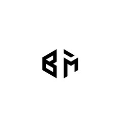 Bm Geometric Abstract Concept Logo Initial