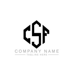 Csf Letter Logo Design With Polygon Shape