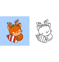 Cute Christmas Cat Clipart