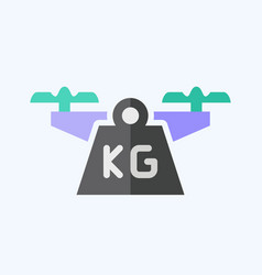 Icon Weight Related To Drone Symbol Flat Style