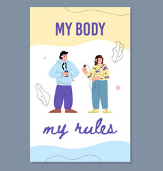 My Body Rules Positive Motivational Poster