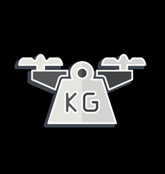 Icon Weight Related To Drone Symbol Glossy Style