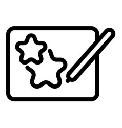 Star Digital Pen Icon Outline Tablet