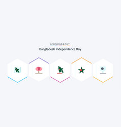 Bangladesh Independence Day 25 Flat Icon Pack