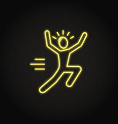 Neon Person With Adhd Icon In Line Style