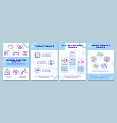 Support Groups Types Brochure Template