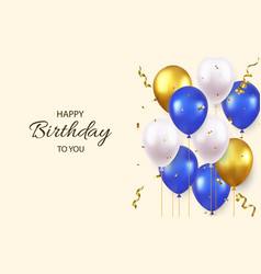 3d Birthday Background With Realistic Balloons