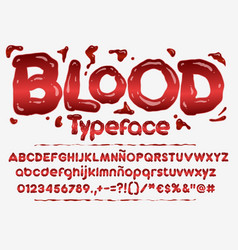 Blood Font Halloween Bloody Alphabet