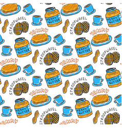 Hand Drawn Peanut Butter Seamless Pattern