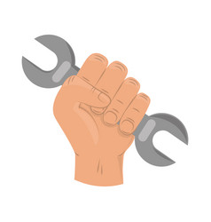 Hand Holding Wrench