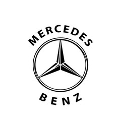 Mercedes Benz Logo Brand Symbol With Name Black