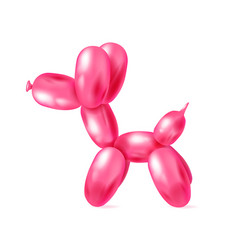 Animal Balloon Colorful Pink Dog Poodle