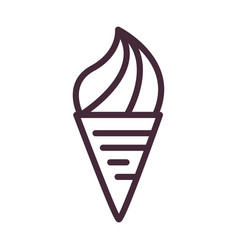 Ice Cream Flavour Cone Line Style Icon