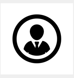 Avatar In Circle Icon Isolated Stencil People Icon