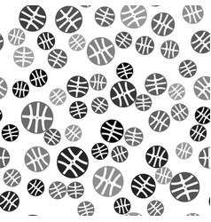 Black Basketball Ball Icon Isolated Seamless