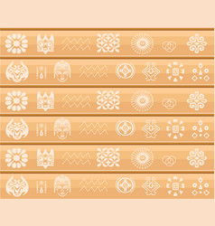 Light Brown Background With Tribal Patterns