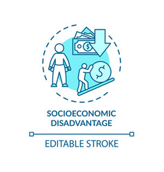 Socioeconomic Disadvantage Concept Icon