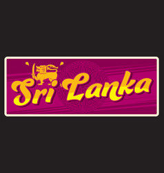 Sri Lanka City Travel Sticker Tin Sign