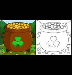 St Patricks Day Pot Gold Coloring Page