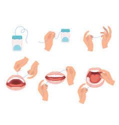 Floss Dental Steps How To Use Hygiene