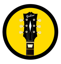 Guitar Headstock Round Icon