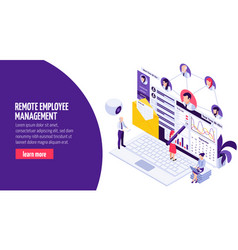 Remote Work Management Isometric