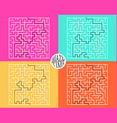 Set Of A Labyrinth Game Rectangular Maze