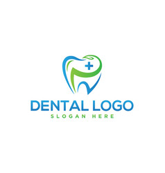 Tooth Dental Leaf Logo Design