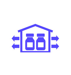 Vaccine Storage And Distribution Icon On White