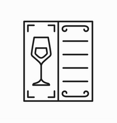 Wine Tasting Brochure Outline Icon Bar Card