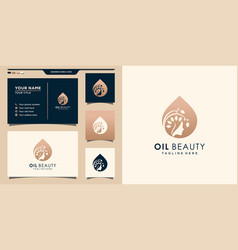 Beauty Logo With Face Woman And Water Drop