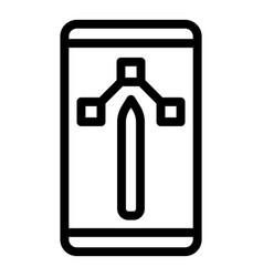 Draw Icon Outline Digital Pen