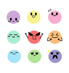 Emoji Set Faces Emotions Expressive Faces