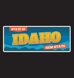 Idaho State Metal Plate Usa Tin Signboard